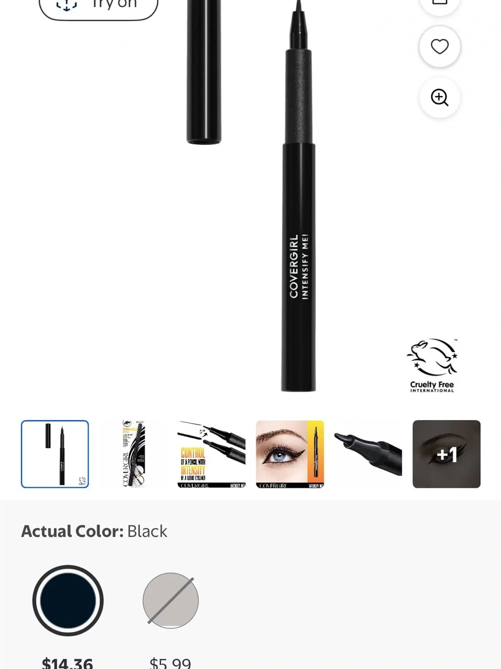 CoverGirl Intensify Me! Micro Fine Liquid Eyeliner - Black (3 Pack)